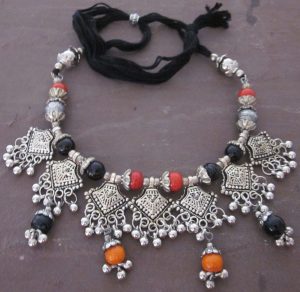 nk226 Oxidised Silver Rabari Antique Necklace Jewellery Set for Women nk226