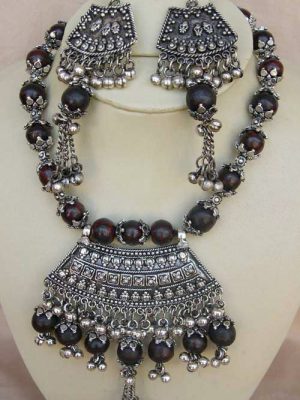 Bohemian Bib Fashion Mala Long Necklace ox2