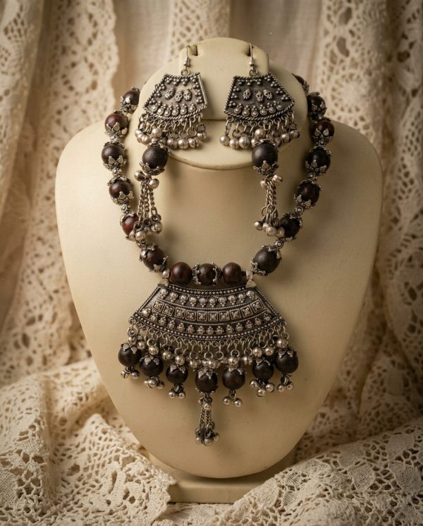 Bohemian Bib Fashion Mala Long Necklace ox2