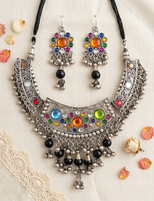 Designer Fashion JEWELRY  Silver Oxidized ox3
