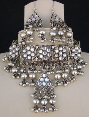 ox85_1 India Choker Earrings ox85