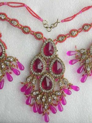 Bollywood Necklace Earring Stone wedding Jewelry Set y117