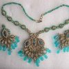 Bollywood Indian Kundan Polki Gold Tone Jewellery Set y118