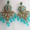 Bollywood Indian Kundan Polki Gold Tone Jewellery Set y118