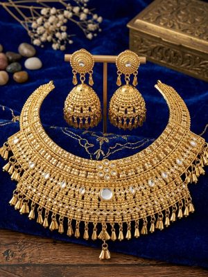 Gold Plated Indian Women Bridle Wedding Premium Quality Set y18