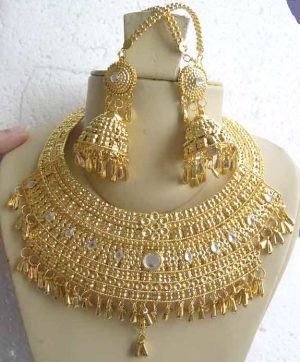 y18 Gold Plated Indian Women Bridle Wedding Premium Quality Set y18