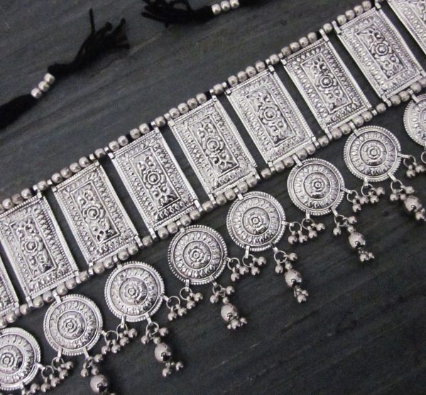 Oxidized Silver Waist Kamarbandh