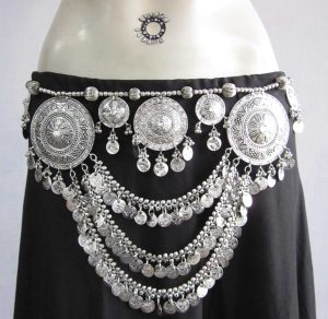 Navratri Exclusive Oxidized Silver Waist belt