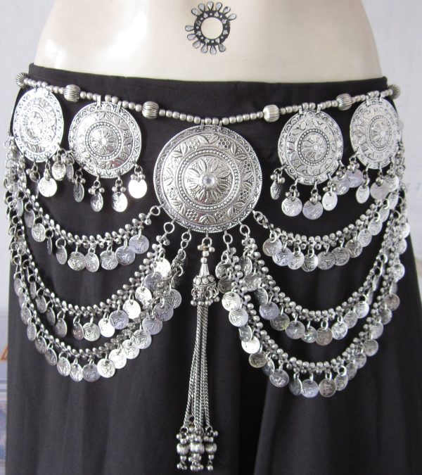 Navratri Special Oxidized Coin Kandora