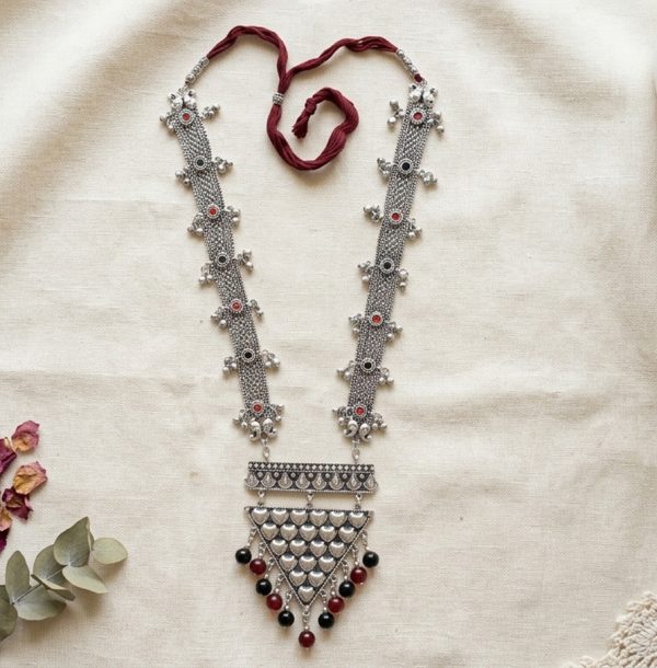 Triveni Oxidized Necklace