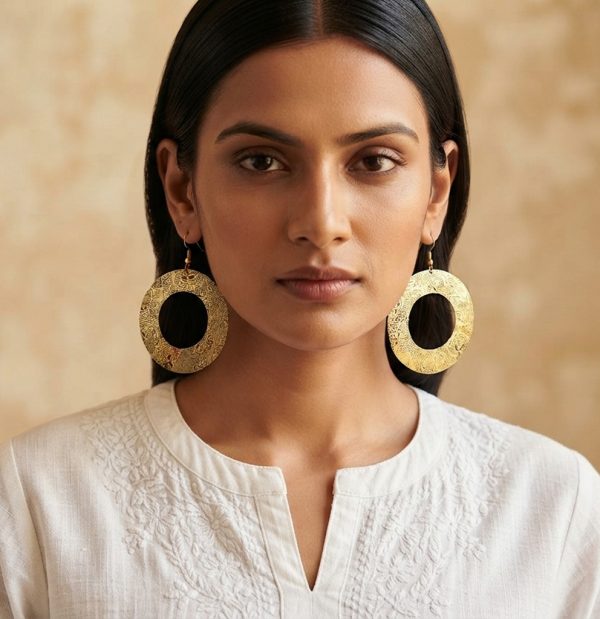 Girls Garba Gujarat Gold Earrings