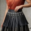bt763 Vintage Oxidized Garba Belt