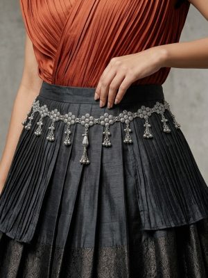 bt763 Vintage Oxidized Garba Belt
