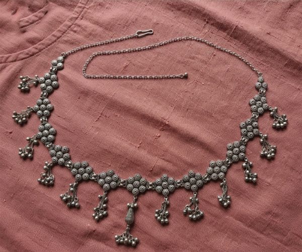 bt763_1 Vintage Oxidized Garba Belt