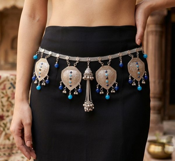 Women Girls Oxidized Silver Plated Navratri Kandora