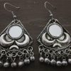 Navratri Traditional German Silver Oxidized Earrings