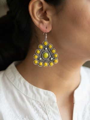 Fashion light-weighted Yellow Stone Earrings