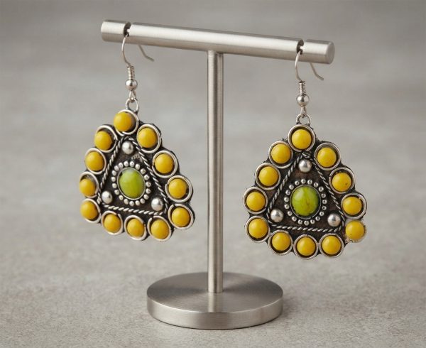 Fashion light-weighted Yellow Stone Earrings