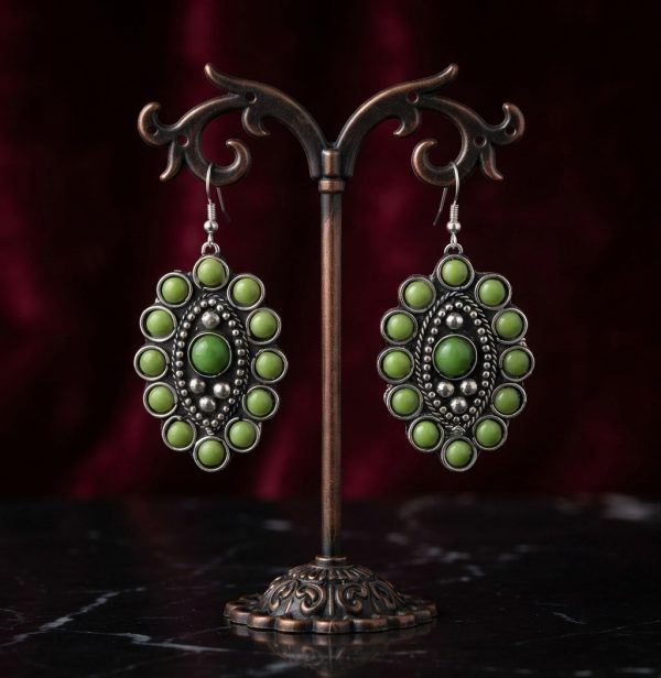 ea36_1 Ethnic Statement Dangle Earrings for Women Made in India