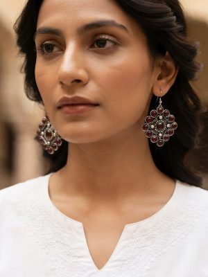 Oxidized Silver Plated Girls EARRINGS