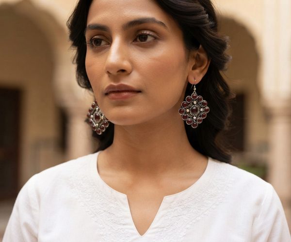 Oxidized Silver Plated Girls EARRINGS