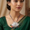 Silver Oxidized Cord Neck