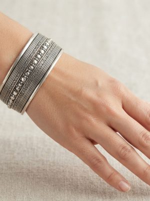 Silver Oxidized Brass Bracelets Kada