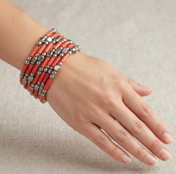 Boho Garba Silver Plated Jewelry Fancy Navratri Dandia Bracelets