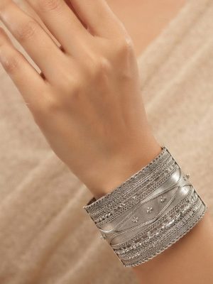 69 Stylish Navratri Special Gilrs Silver Bracelets Garba